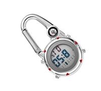 KONTONTY Clip on Carabiner Watch Hanging Watch with Compass Shockproof Luminous Digital Watch for Paramedics and Outdoor Activities