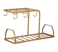 KONTONTY Coffee Mug Holder Counter Stand with Hooks and Wide Base Stable Cup Organizer for Coffee Tea and Water Cups Practical Mug Storage Rack for Kitchen Countertop