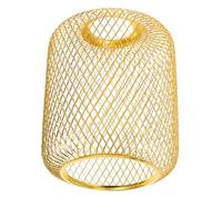 KONTONTY Contemporary Iron Wire Drum Lamp Shade Hollow Out Cage Guard Pendant Light Cover for Floor Lamps Artistic Mesh Design Soft Light Emission for Living Room Dining Bedroom