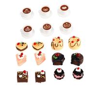 KONTONTY Cute Diy Cake Decorations Miniature Food Accessory Fake Pies Artificial Cakes Pastries Dollhouse Toys