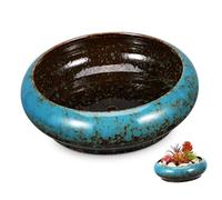 KONTONTY Cute Lotus Shape Plant Pot Ceramic Succulent Planter with Drainage Decorative Bowl for Home Decoration
