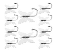 KONTONTY Decorative Wall Hook Stainless Steel for Bathroom and Door | Silver Finish, Elegant Motif, Easy Installation and Item Removal, Suits Swimsuits and Belts