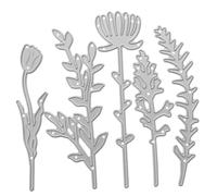 KONTONTY DIY Carbon Steel Flower Cutting Dies for Scrapbooking Silver 105 * 104mm Embossing Stencils for Card Making Suitable for Craft Lovers