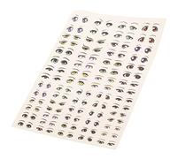 KONTONTY DIY Craft Eye Stickers Self-Adhesive Paper Eye Sticker Sheet for Dolls Soft Toys Animation Supplies Clay Crafts