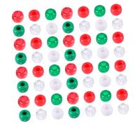 KONTONTY DIY Multicolor Plastic Beads Christmas Theme Bulk Craft Charms Beads for Holiday Decorations Bracelet Making and Festive Home Decor