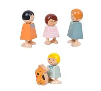 KONTONTY Educational Wooden Family Character Blocks for Cognitive Learning Plaything to Develop Intelligence and Creativity Safe Smooth Surface S Early Education Game