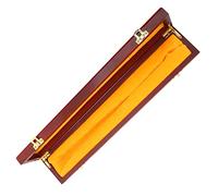 KONTONTY Elegant Wooden Fan Box for Folding Fans Delicate Craft Keepsake Case for Organizing Storage for Jewelry Cards and Collectibles