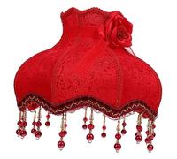 KONTONTY European Style Retro Cloth Lampshade Cover for Floor and Table Lamps Elegant Lace Design Lightweight and Easy Installation for Home Decor and Ambiance