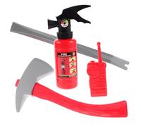 KONTONTY Fireman Role Play Pretend Play Firefighter Tools Kit Simulation Props for Theme Parties Performances with Complete Equipment for Imaginative Screen Fun