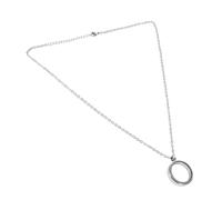 KONTONTY Floating Locket Necklace Stainless Steel Pendant Round Bezel Diy Photo Charm Bridal Shower Accessory