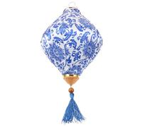KONTONTY Floral Pattern Antique Chinese Lantern Outdoor Hanging Garden Lantern Satin Decorative Ornament for Holiday Parties Wedding Lunar Year Celebration