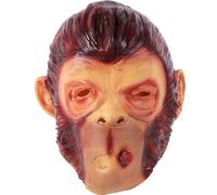 KONTONTY Funny Monkey Headgear Latex Full Face Mask with No Plastic Smell and Comfortable to Wear for Costume Party and Halloween