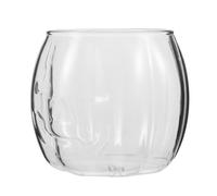 KONTONTY Glass Pumpkin Mug, High Borosilicate Coffee Cup, Halloween Season | Single-layer Glass, Ergonomic Handle, Smooth Surface, Showcases Milk Tea and Juice, Festive Home Table Decor