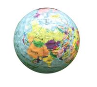 KONTONTY Golf Training Practice Ball with Globe Pattern Soft Lightweight Synthetic Rubber Two-layer Design for Indoor Outdoor Use Flexible and Bright Colored Training Aid for Home and