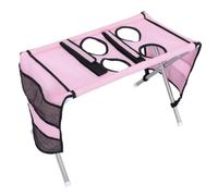 KONTONTY Hammock Space-saving Steel with Grooming Foldable Stainless Pet Support Stand and Design No Installation Required Pink Colour Small Pets for Mobile
