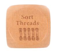 KONTONTY Handmade Sided Quilting Decision Dice Wooden Sewing Tool for Crafters Engraved Portable Embroidery Dice for Creative Project Inspiration and Interactive Stitching Fun