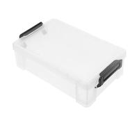 KONTONTY Hard Pencil Case Plastic Art Supplies Organizer Stackable Storage Box Lids for Gel Pen Marker Crayon Office Stationary