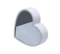 KONTONTY Heart Shaped LED Tunnel Night Lamp with Mirror White Plastic