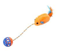 KONTONTY Interactive Cat with Plush and Plastic Materials for Indoor Use, Designed for Kittens and Puppies, Providing Boredom and Stress Relief a Fun Ball and Bell for Play