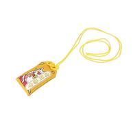 KONTONTY Japanese Omamori Charm Yellow Blessing Bag Health Protection Amulet with Hanging Lanyard for Backpack Car Wall Purse Wallet Decor