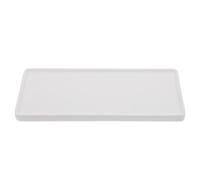 KONTONTY Japanese Style Ceramic Rectangular Sushi Serving Plate, White, Easy to Maintain, Food Storage, for Cakes, Snacks and Sushi, Serving Dish for Home Dining