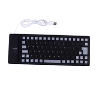 KONTONTY Key Roll up Usb Keyboard for Backlit Wireless Soft Touch Keyboard Foldable Silicone Flexible External Roll up Computer Disinfectable Space-saving Long-life
