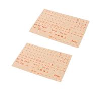 KONTONTY Keyboard Stickers Notebook 2 Sheets English Lettering Stickers for Laptop Computer Removable Piano Keyboard Note Label Wear and Scratch Resistant