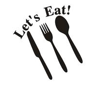 KONTONTY Kitchen Rules Wall Sticker Creative Lettering Removable Vinyl Kitchen Decals for Dining Room Decor 45x42cm Creative Tips Wall Sticker