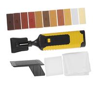 KONTONTY Laminate Floor Scratch Remover Fast Heating Wax Repair Tool and Repair Kit 11 Wax Blocks for Furniture Restoration Laminate Flooring for Kitchen