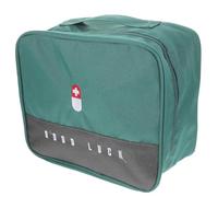 KONTONTY Large Capacity Zippered First Aid Bag Medicine Storage Container with Waterproof Oxford Cloth and Multi-Grid Design, Portable Medication Organizer for Schools and Office Use