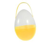 KONTONTY Large Fillable Plastic Easter Egg with Handle DIY Easter Hunt Supplies for Reusable Holiday Decoration and Festive Celebrations