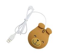 KONTONTY Little Bear Wired Gaming Mouse Silent Scroll Wheel Ergonomic Design Multi-purpose Laptop Mouse