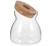 KONTONTY Medium Glass Plant Terrarium with Perforated Lid, Hydroponic Succulent Container for Indoor Micro Landscape Gardening, Ecosystem Glass Jar for Home Decoration
