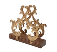 KONTONTY Metal Baroque Napkin Holder Willow Branch Design Freestanding Tissue Tray Basket Decorative Paper Towel Stand for Dining Table Kitchen Counter Outdoor Use