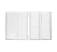 KONTONTY Microscope Slide Box Plastic Case with Large Capacity Holds 100 Slides Organizer for Laboratory and Classroom Use Versatile White Storage Box