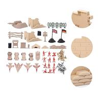 KONTONTY Military Model with Plastic Soldiers and Vehicles Simulated Scene Playset for Enhances Creativity and Imagination Safe Material for Parent Interaction