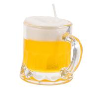 KONTONTY Mini Beer Glass Decorative Candle Holder Small Wax Beer Cup with Tea and Coconut Mango Scent Stylish Home Bar Ornament Gift
