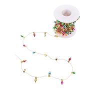 KONTONTY Mini Dollhouse Christmas String Lights Fake Light Garland for for Christmas Trees and Miniature Decorations