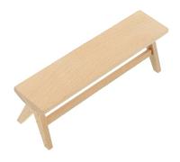 KONTONTY Mini Wooden Bench Model for Dollhouse Realistic Miniature Furniture Accessory for Play for Bedroom Courtyard and Living Room Decoration