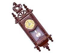 KONTONTY Miniature Clock Simulation Pendulum Clock for Mini House Supplies Retro Decorative