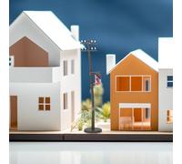 KONTONTY Miniature DIY Telegraph Poles Model Plastic Scale for Model Railways Dollhouses Micro Landscape Decoration Realistic Craft Accessory for Train Layouts