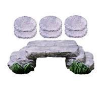 KONTONTY Miniature Garden Tiny Bridge Resin Ornament, Creative Miniature Design with Resistance the Elements, Versatile Usage for Succulent Pot and Outdoor Decoration,