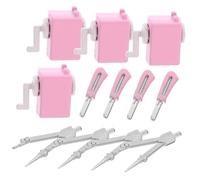 KONTONTY Miniature School Supplies Alloy Mini Compass Cute Pencil Sharpener Craft Tools for Dollhouse Decoration Detailed Mini Desk Accessories for Pretend Play Model Props for Home and