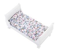 KONTONTY Miniature Single Bed Model for Dollhouse Bedroom Furniture Decor for Mini House Layout Realistic Proportions Versatile and Design