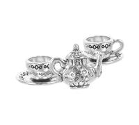KONTONTY Miniature Tea Set Mini Teapot and Cups for Doll House Tiny Tea Pot Smooth Surface for Micro Landscape