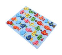 KONTONTY Montessori Arabic Alphabet Puzzle Wooden Matching for Preschoolers Educational Quran Learning Board Game Enhancing Fine Motor Skills and Letter Recognition