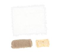 KONTONTY Newborn Photoshoot Props Swaddle Blanket Headband Comforter Breathable Wrap Baby Photography Outfit
