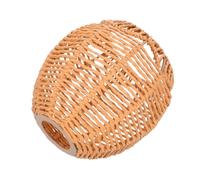 KONTONTY Nordic Style Rattan Lamp Shade Diameter Hole Handwoven Pendant Light Cover for Floor Lamp Chandelier Home Office Hotel Restaurant Khaki
