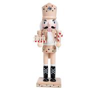 KONTONTY Nutcracker Soldier Wooden Decor Gingerbread Man Model for Home Decoration Charming Cartoon Design for Christmas and Festive Indoor Display Boys and Girls and Friends