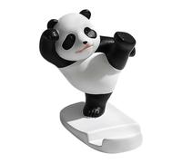 KONTONTY Panda Design Cute and Stable Resin Phone Holder with Flat Bottom for Hands-free Viewing Cartoon Desktop Phone Stand for Broadcast Live and Home Use